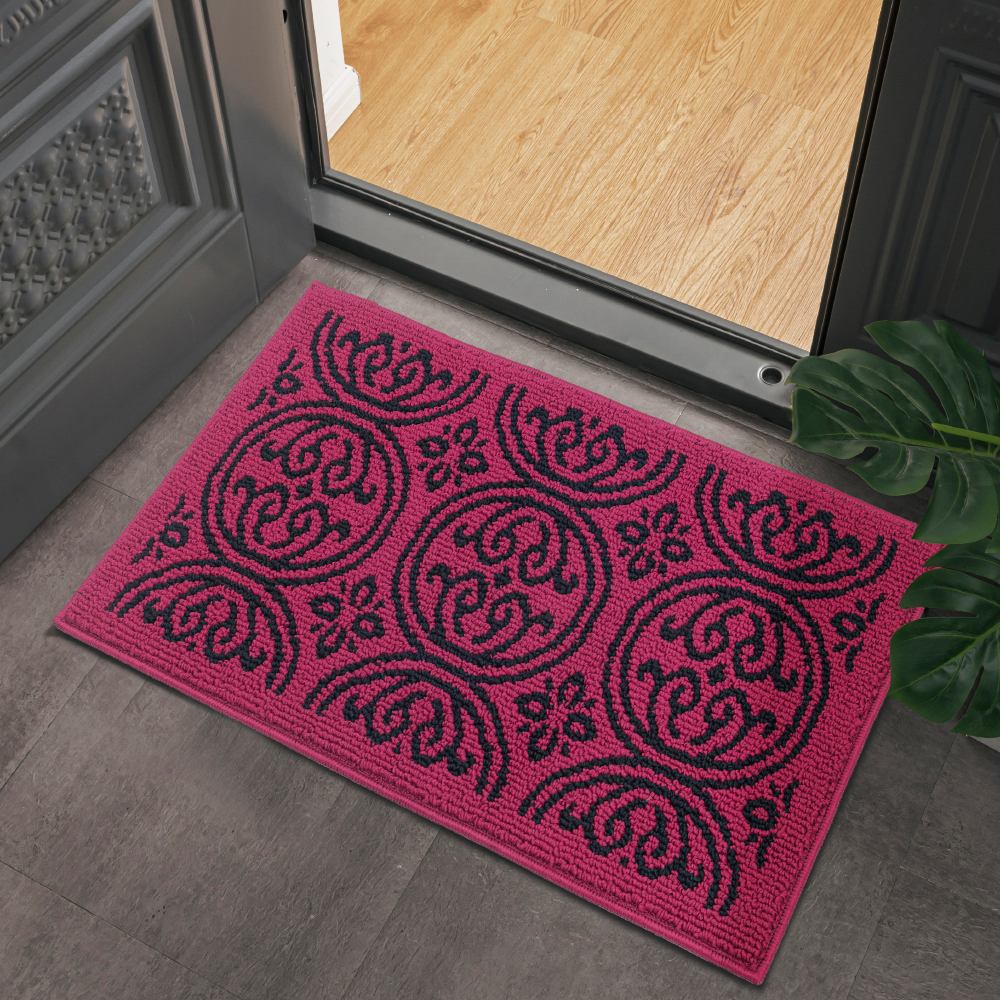 Easy to Clean Rugs Porch Carpet Durable Outdoor Indoor Entryway Door Mat With TPE Non Slip Backing