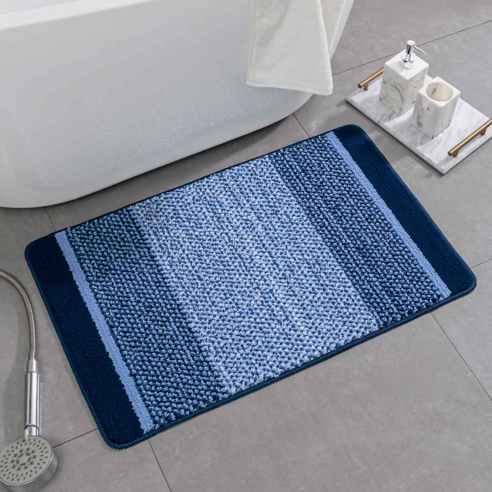 Luxury Shaggy Microfiber Anti slip Bath Rug Polyester Tufted Absorbent Quick Drying Bathroom Mat