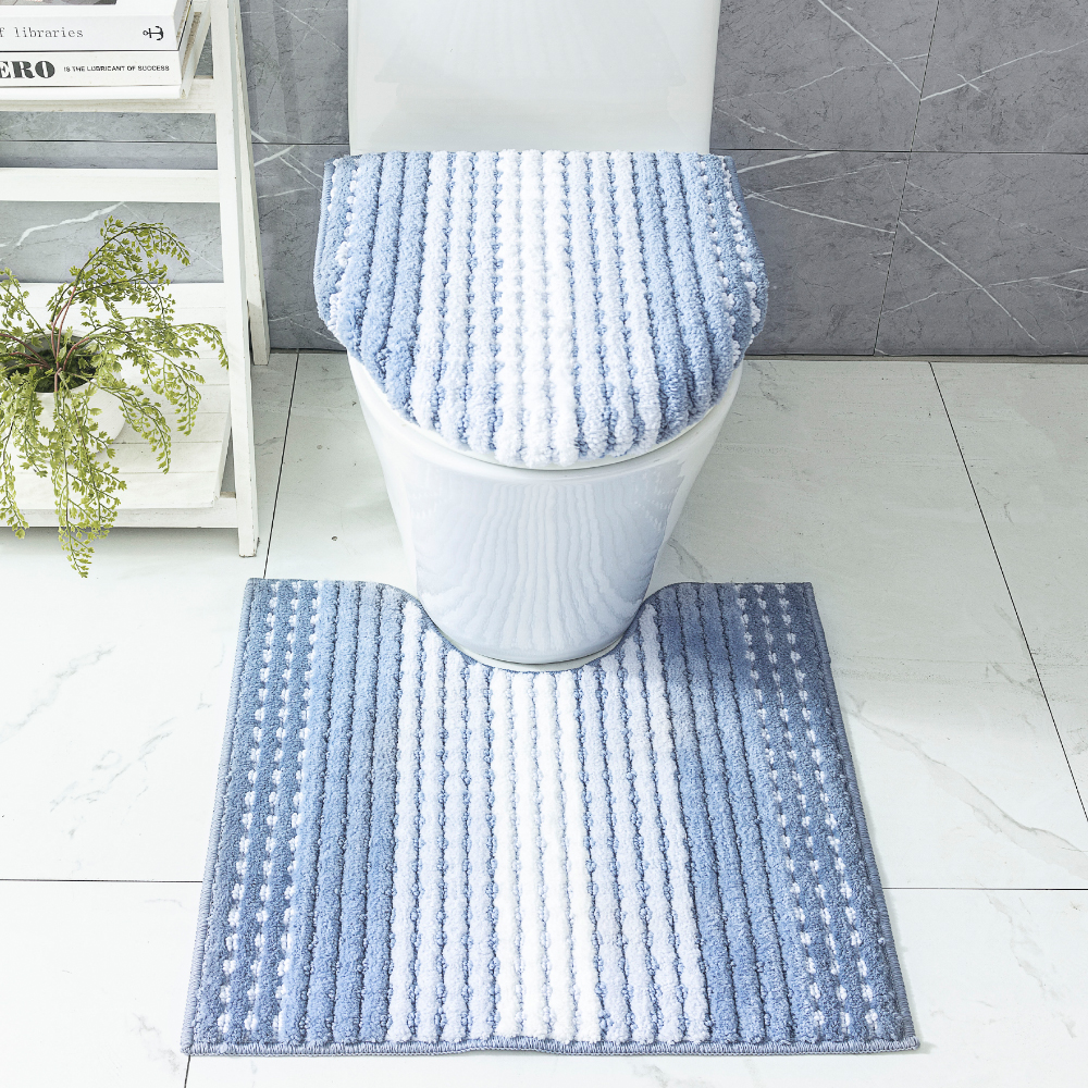DADA Toilet Seat Cover & Bathroom Mat Polyester Machine Made Luxury Non-Slip Customizable Patterns
