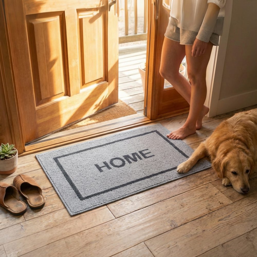Modern Anti-Slip Washable Door Mat Durable Dirt Resistant Entrance Carpet for Home Living Room