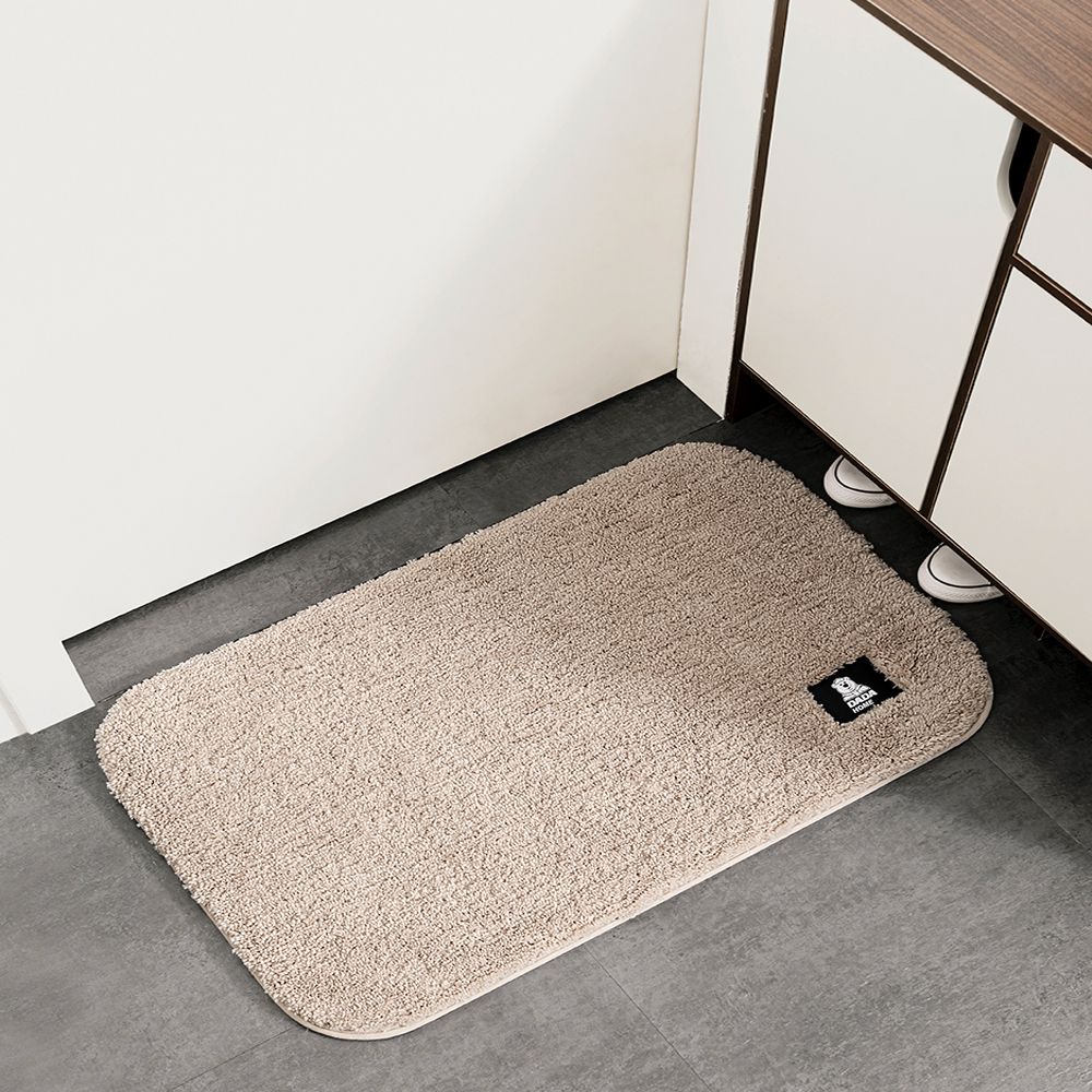 Soft Polyester Tpe Backing Bath Tub Rug Washable Absorbent Shower Carpet Non Slip Bathroom Mat