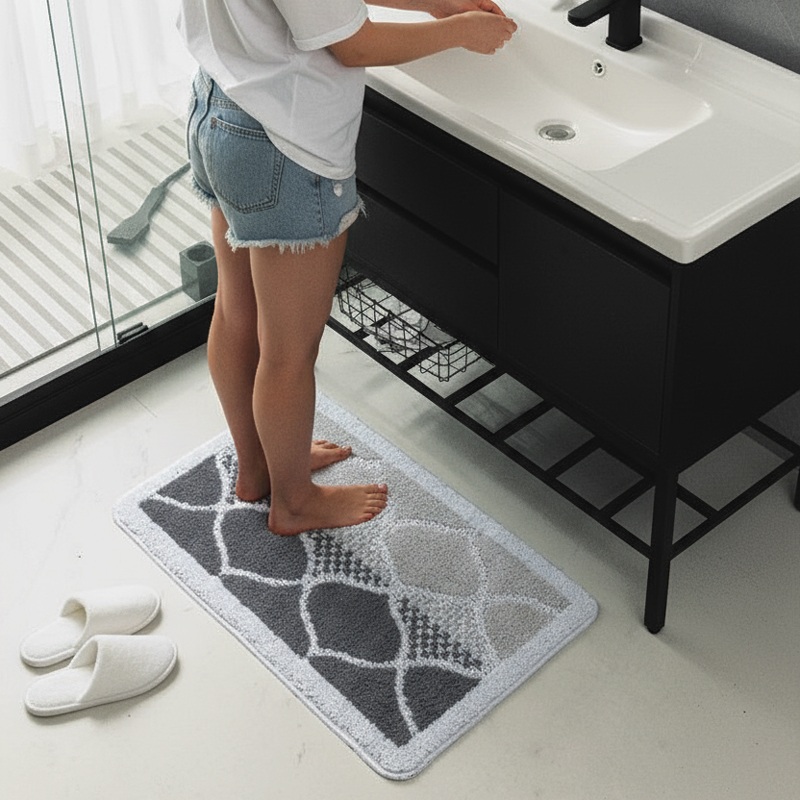 Customized Super Water Absorbent Anti-Slip Bath Mats Friendly Non Slip Floor Shower Room Bath Mats